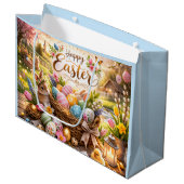 Radiant Sunrise Happy Easter ラージペーパーバッグ (正面アングル)