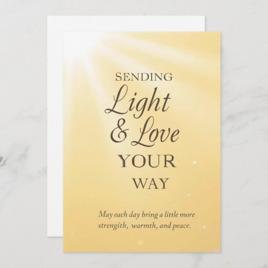 Radiant Sunshine Blessings – Sending Light & Love 招待状 (正面/裏面)