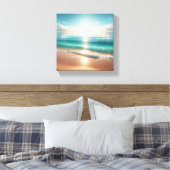 Radiant Tropical Beach with Sparkling Turquoise  キャンバスプリント (インサイチュ (寝室))