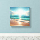 Radiant Tropical Beach with Sparkling Turquoise  キャンバスプリント (インサイチュ (ウッドフロア))