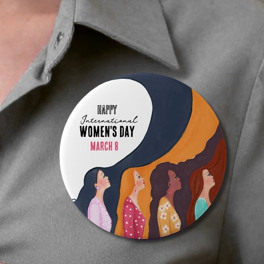 Radiant Unity Happy Women's Day Profile Button  缶バッジ
