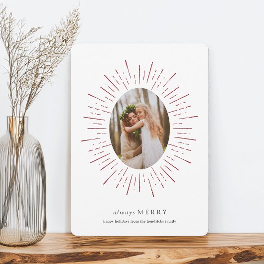 Radiant Wish Holidayフォトカード | Cranberry シーズンカード