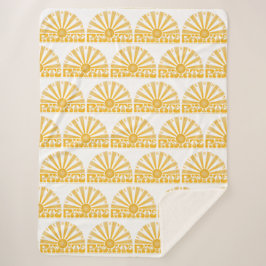 RADIATE Be The Sunshineヴィンテージレトロ金ゴールド図 シェルパブランケット