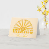RADIATE Be the Sunshineヴィンテージレトロ金ゴールド+クリーム カード (黄色い花)