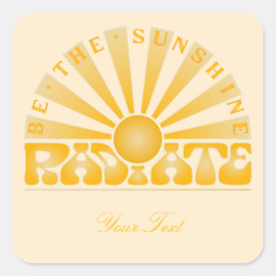 RADIATE Be the Sunshineヴィンテージレトロ金ゴールド+クリーム スクエアシール