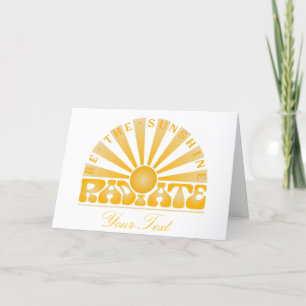 RADIATE Be The Sunshine ヴィンテージ レトロ ゴールド グラフィック カード