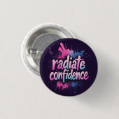 Radiate Confidence Pin | Self Love & Empowerment  缶バッジ (正面&裏面)