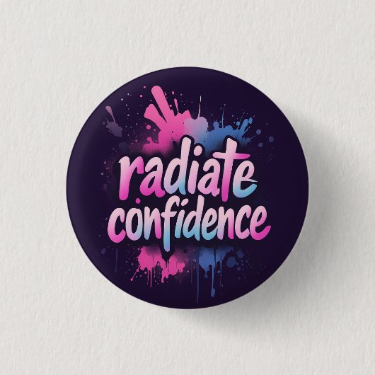 Radiate Confidence Pin | Self Love & Empowerment  缶バッジ (正面)