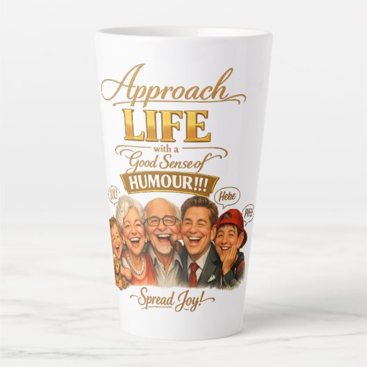 Radiate joy カフェラテマグ (正面)