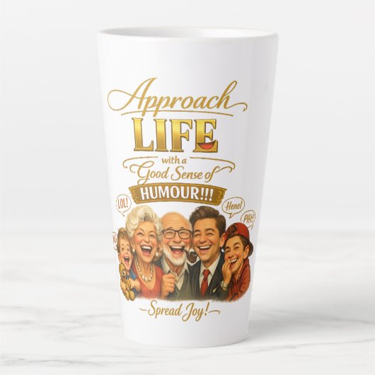 Radiate joy カフェラテマグ (正面)