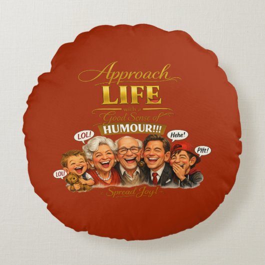 Radiate joy ラウンドクッション (正面)