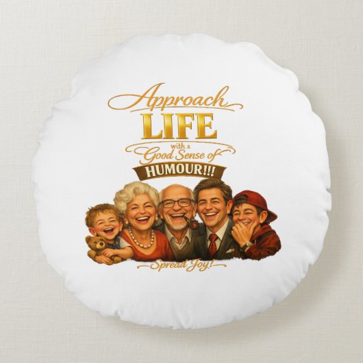 Radiate joy ラウンドクッション (正面)