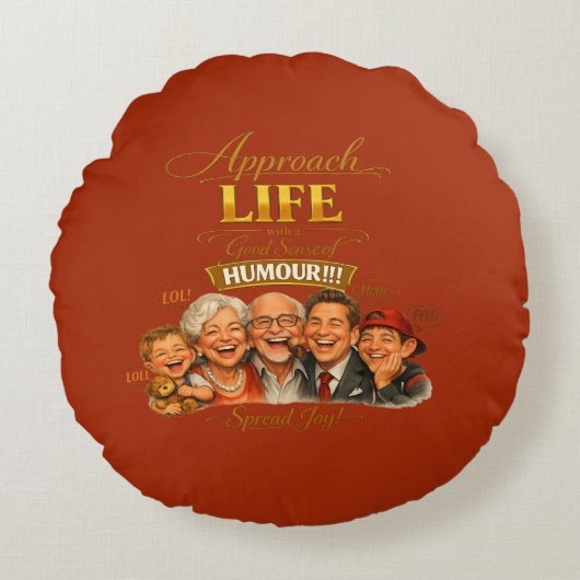 Radiate joy round pillow ラウンドクッション (正面)