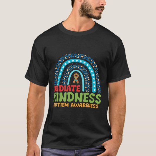 Radiate Kindness Autism Awinbow Autism A Tシャツ (正面)