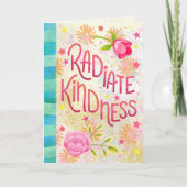 Radiate Kindness – Uplifting Hand Lettering カード (正面)