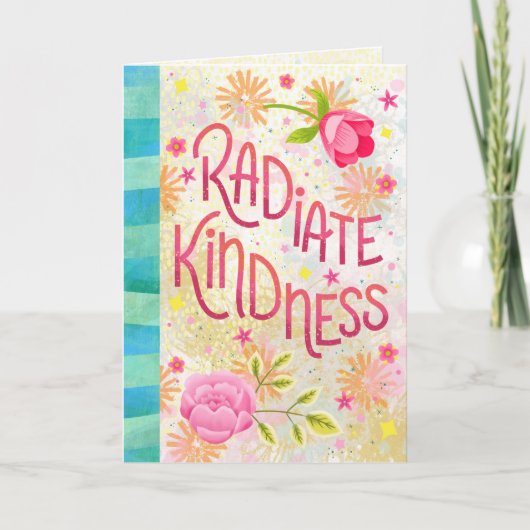 Radiate Kindness – Uplifting Hand Lettering カード (正面)