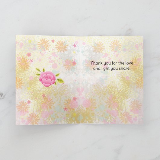 Radiate Kindness – Uplifting Hand Lettering カード (内部)