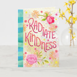 Radiate Kindness – Uplifting Hand Lettering カード