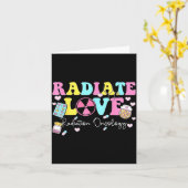 Radiate Love Radiation Oncology Valentine's Day Ra カード (黄色い花)