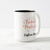 Radiate Positivity フラワー サンライト オーダーメイド ツートーンマグカップ (正面右)
