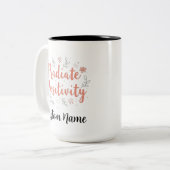 Radiate Positivity Floral Sunray Personalized ツートーンマグカップ (正面左)