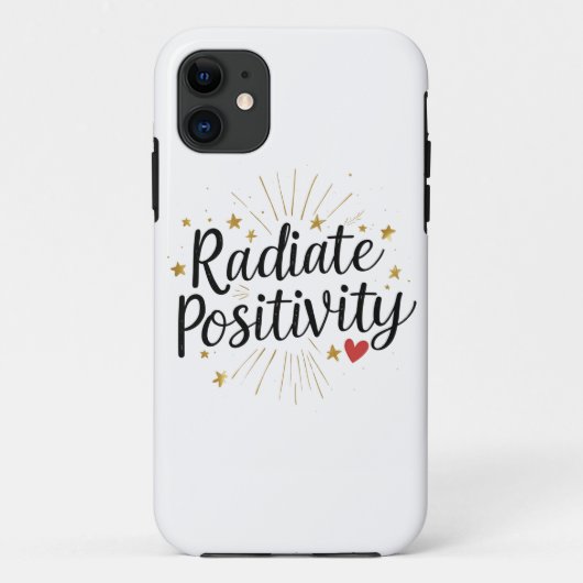 Radiate Positivity – Motivational Starry Quote Case-Mate iPhoneケース (裏面)