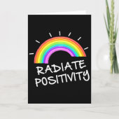 Radiate Positivity Rainbow Casual Funny  カード (正面)