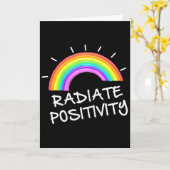 Radiate Positivity Rainbow Casual Funny  カード (黄色い花)
