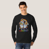 Radiate Positivity rainbow gnomes clouds Tシャツ (正面フル)