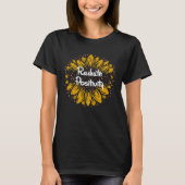 Radiate Positivity Sunflower Inspirational Message Tシャツ (正面)