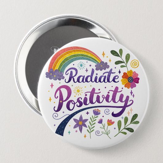 "Radiate Postivity" Button 缶バッジ (正面&裏面)