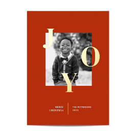 Radiating Joy Holiday写真 箔シーズンカード