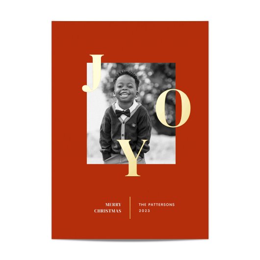 Radiating Joy Holiday写真 箔シーズンカード