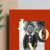 Radiating Joy Holiday写真 箔シーズンカード