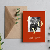 Radiating Joy Holiday写真 箔シーズンカード