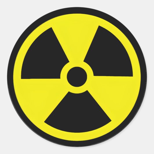 Radiation Danger Symbol ラウンドシール (正面)