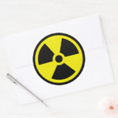 Radiation Danger Symbol ラウンドシール (封筒)