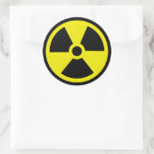 Radiation Danger Symbol ラウンドシール (バッグ)