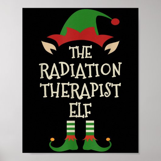 Radiation Therapist Elf Family Christmas Matching  ポスター (正面)
