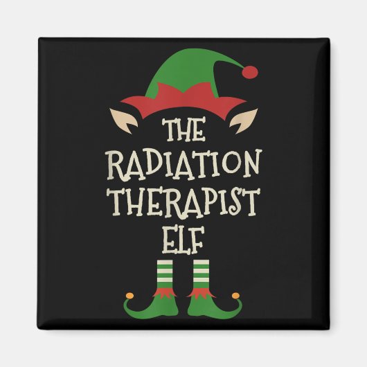 Radiation Therapist Elf Family Christmas Matching  マグネット (正面)