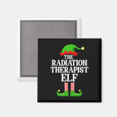 Radiation Therapist Elf Family Matching Group Chri マグネット (正面/裏面)