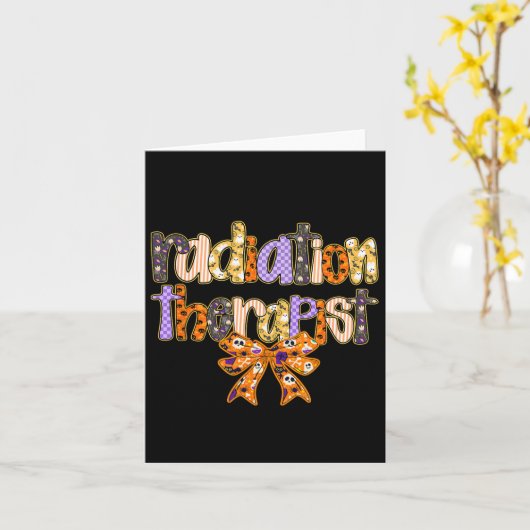 Radiation Therapist Halloween Coquette Pumpkin Rad カード (黄色い花)