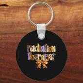 Radiation Therapist Halloween Coquette Pumpkin Rad キーホルダー (正面)