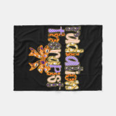 Radiation Therapist Halloween Coquette Pumpkin Rad フリースブランケット (正面(横))