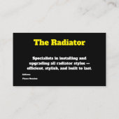 Radiator Specialist Plumber Business Card  名刺 (裏面)