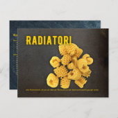 Radiatori Italienisches Restaurant Rezept zutat ポストカード (正面/裏面)