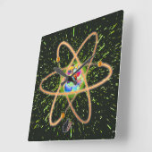 Radical Atomic スクエア壁時計 (傾斜)