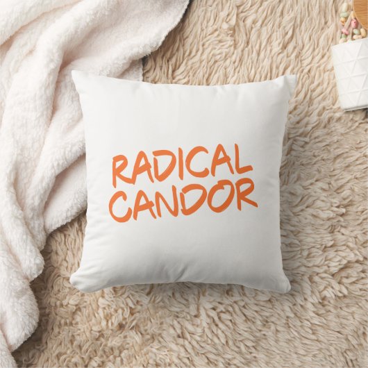 Radical Candor Throw Pillow クッション (ブランケット)
