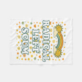 Radical Left S Funny Sarcastic Quote  フリースブランケット (正面(横))