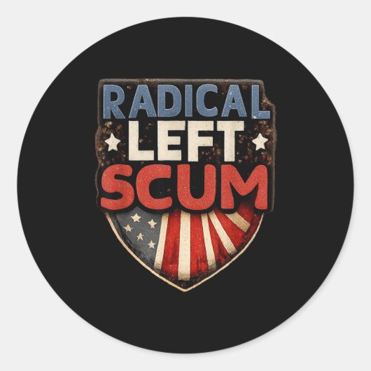 Radical Left S Funny Sarcastic Quote ラウンドシール (正面)